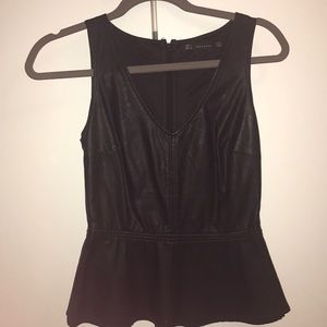 Black Leather bustier top